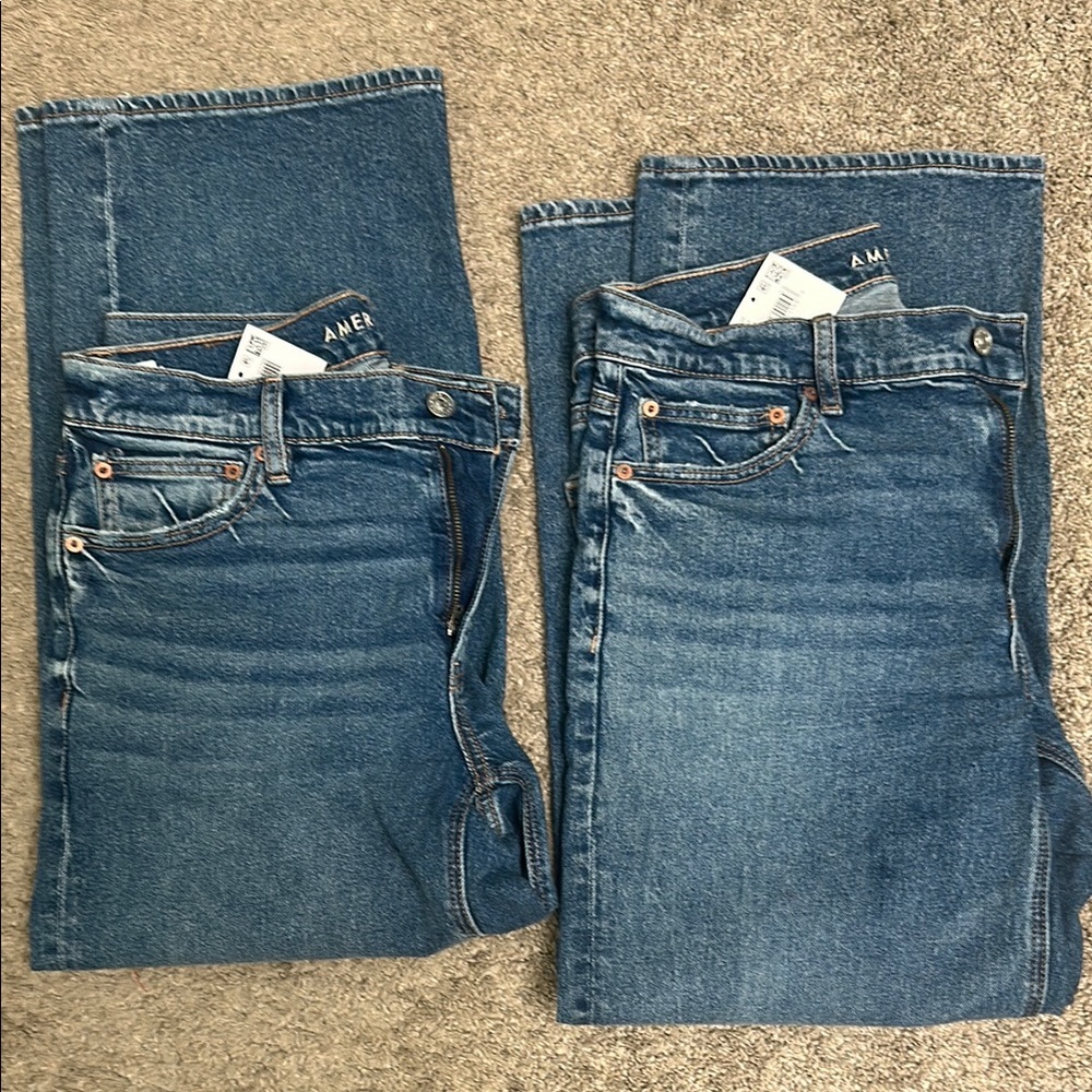 American Eagle Set of 2 Stovepipe Crop NWT